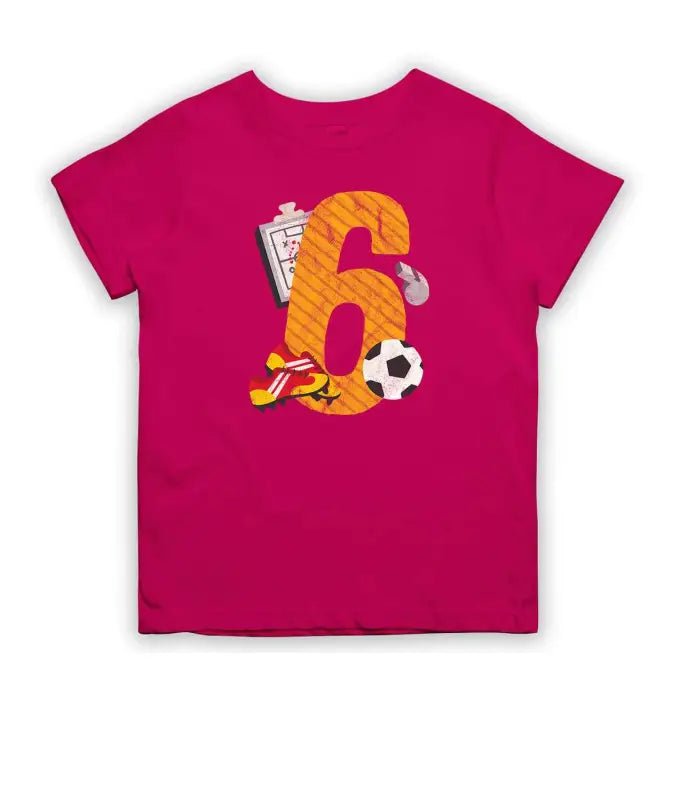 Kinder T-Shirt Zum 6. Geburtstag – Jungen-Shirt Mit Krone, Größe 128, Weiß, 100% Baumwolle