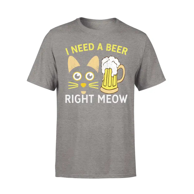 Biervereinigung Herren T - Shirt I NEED A BEER RIGHT MEOW - S / Sports Grey