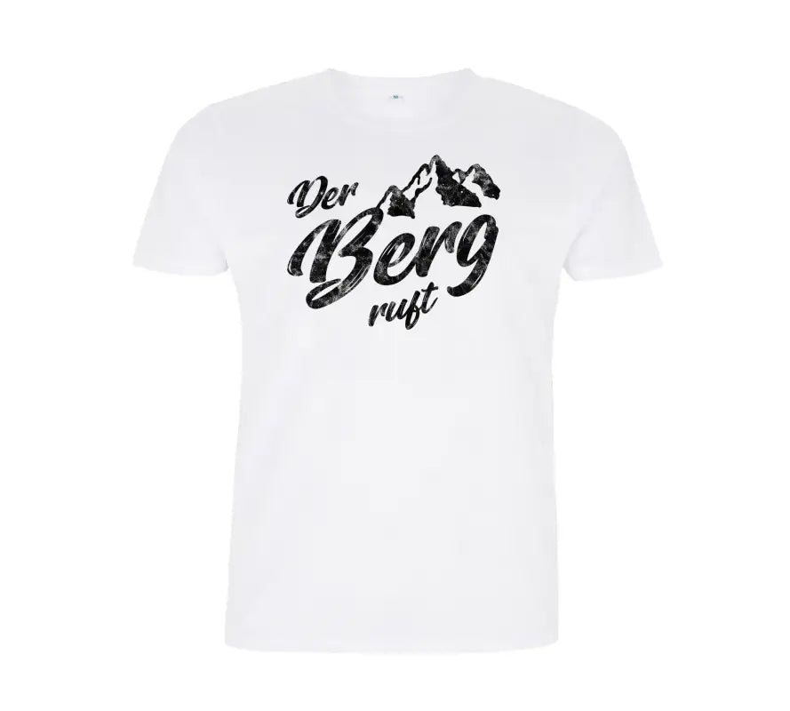 Der Berg Ruft Bergsteiger Herren T - Shirt - S / Weiss