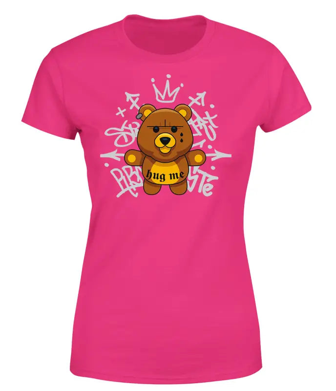 hug me bären Funshirt T - Shirt Damen - S / Bright Pink