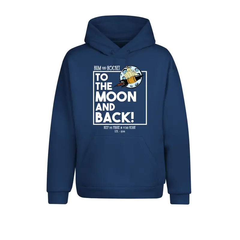 Rum and Rocket To the Moon Back Hoodie Unisex - XS / Ink