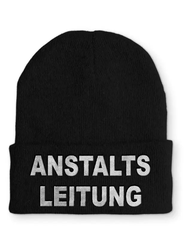 
                      
                        Anstaltsleitung Statement Beanie Mütze mit Spruch - Black
                      
                    