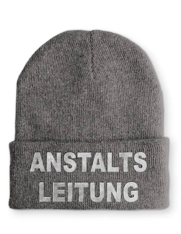 
                      
                        Anstaltsleitung Statement Beanie Mütze mit Spruch - Grey
                      
                    