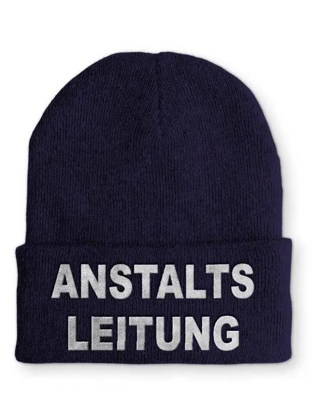 
                      
                        Anstaltsleitung Statement Beanie Mütze mit Spruch - Navy
                      
                    