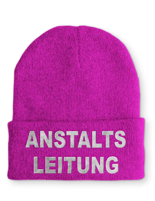 
                      
                        Anstaltsleitung Statement Beanie Mütze mit Spruch - Pink
                      
                    