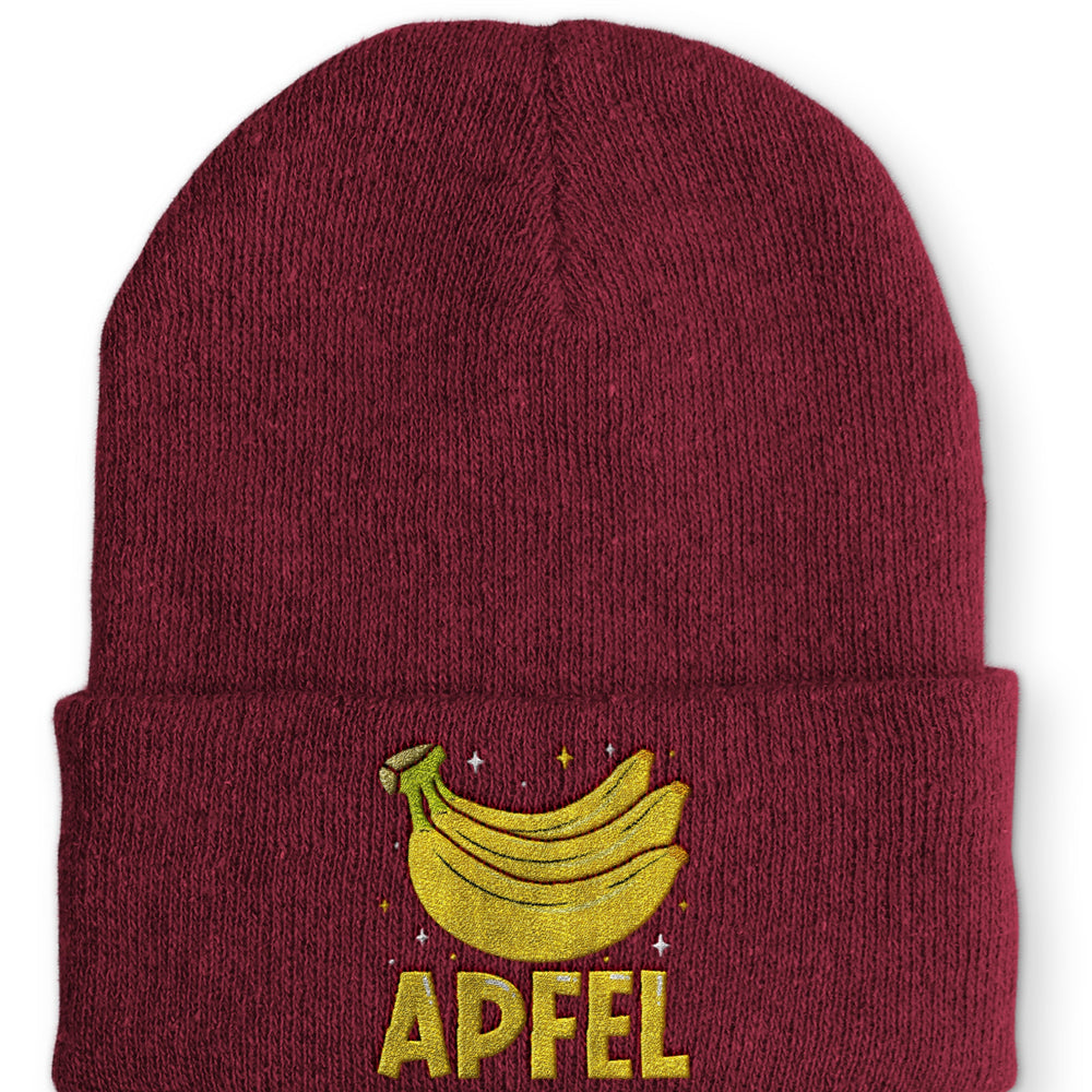 
                      
                        Apfel Banane Party Statement Beanie Mütze mit Spruch - tshirtladen
                      
                    