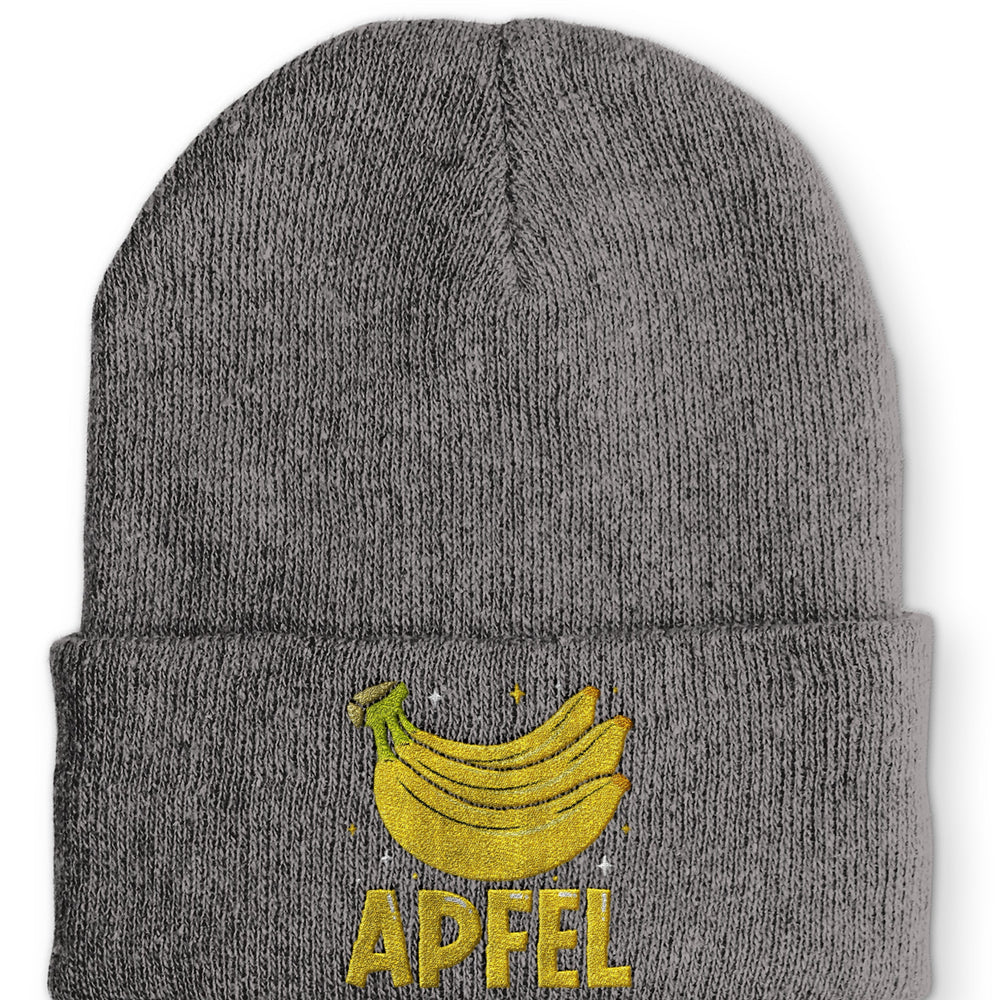 
                      
                        Apfel Banane Party Statement Beanie Mütze mit Spruch - tshirtladen
                      
                    