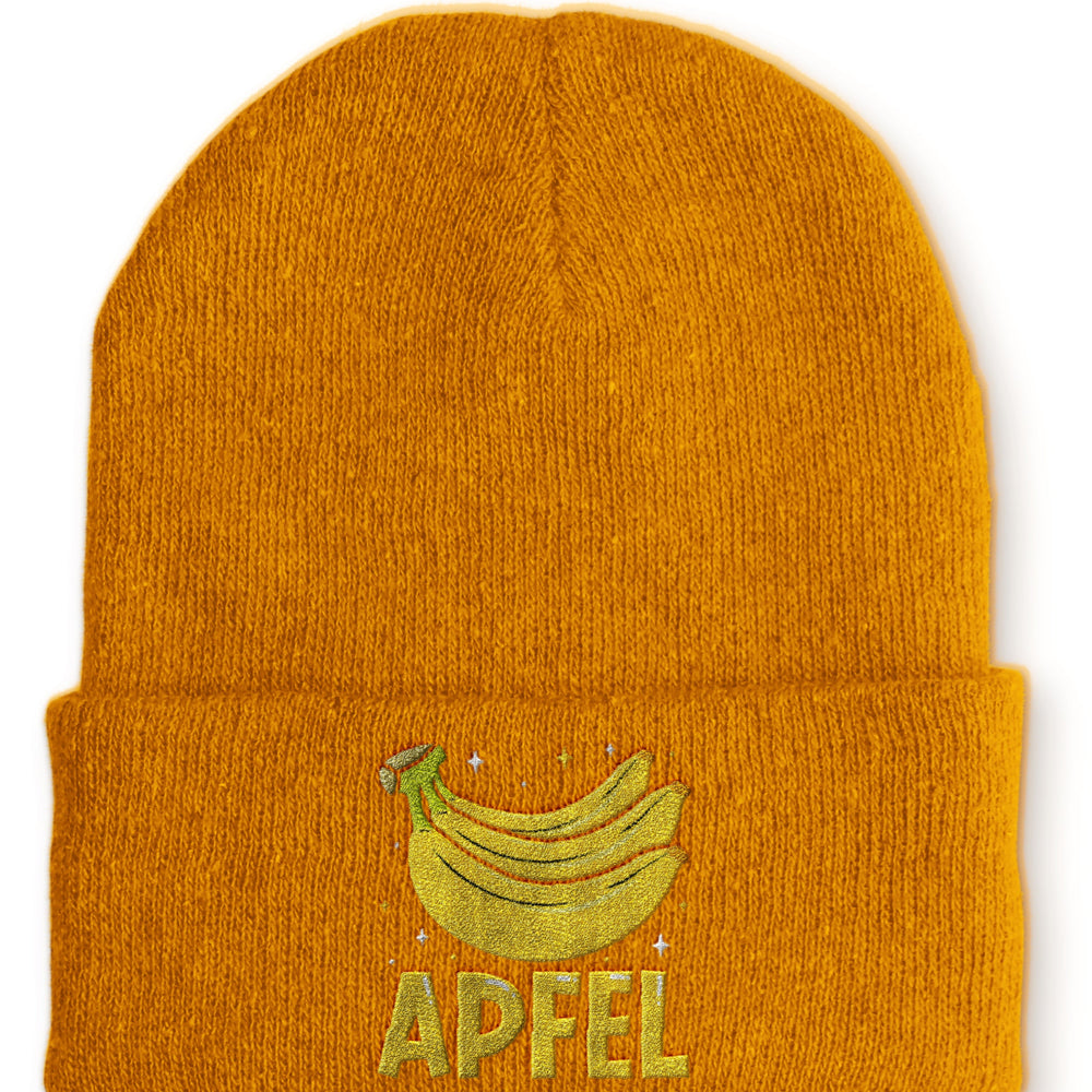 
                      
                        Apfel Banane Party Statement Beanie Mütze mit Spruch - tshirtladen
                      
                    