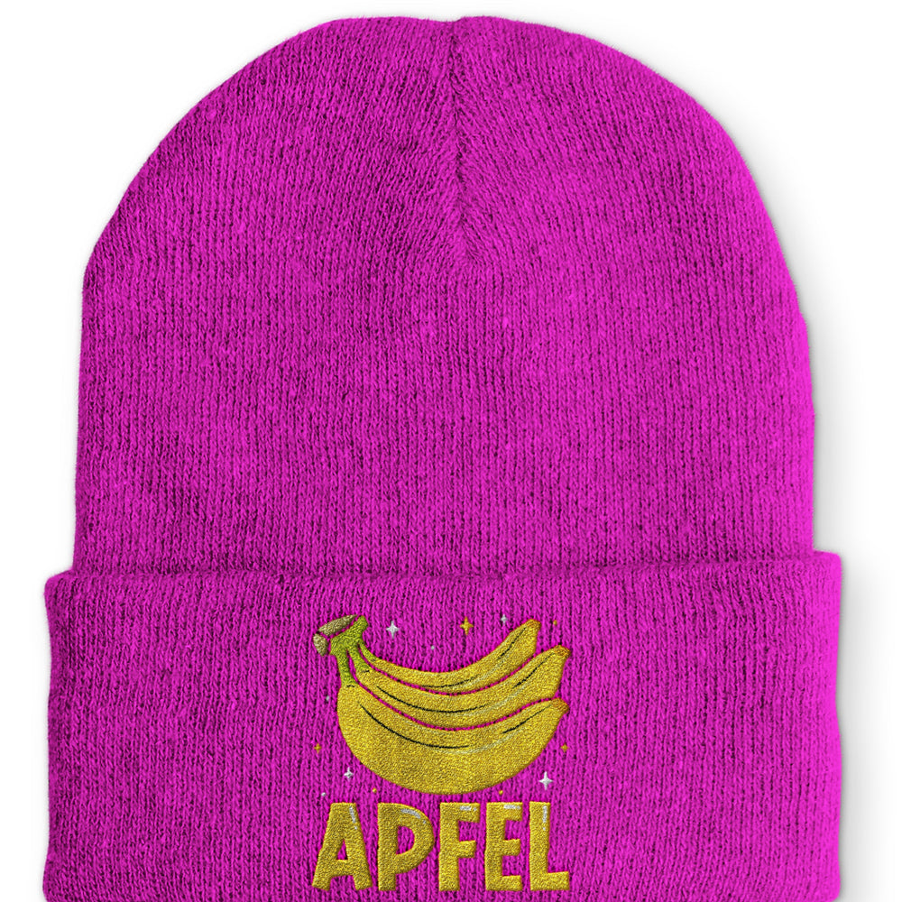 
                      
                        Apfel Banane Party Statement Beanie Mütze mit Spruch - tshirtladen
                      
                    