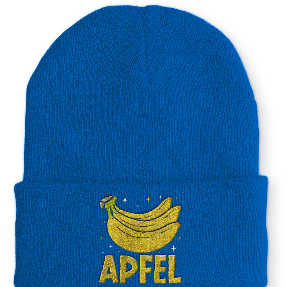 
                      
                        Apfel Banane Party Statement Beanie Mütze mit Spruch - tshirtladen
                      
                    