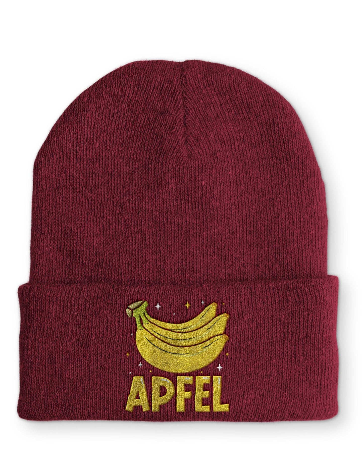 Apfel Banane Party Statement Beanie Mütze mit Spruch - tshirtladen - Mütze