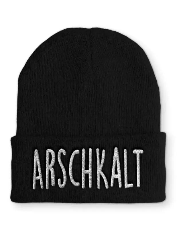 
                  
                    Arschkalt Wintermütze Spruchmütze Beanie perfekt für die kalte Jahreszeit - Schwarz
                  
                