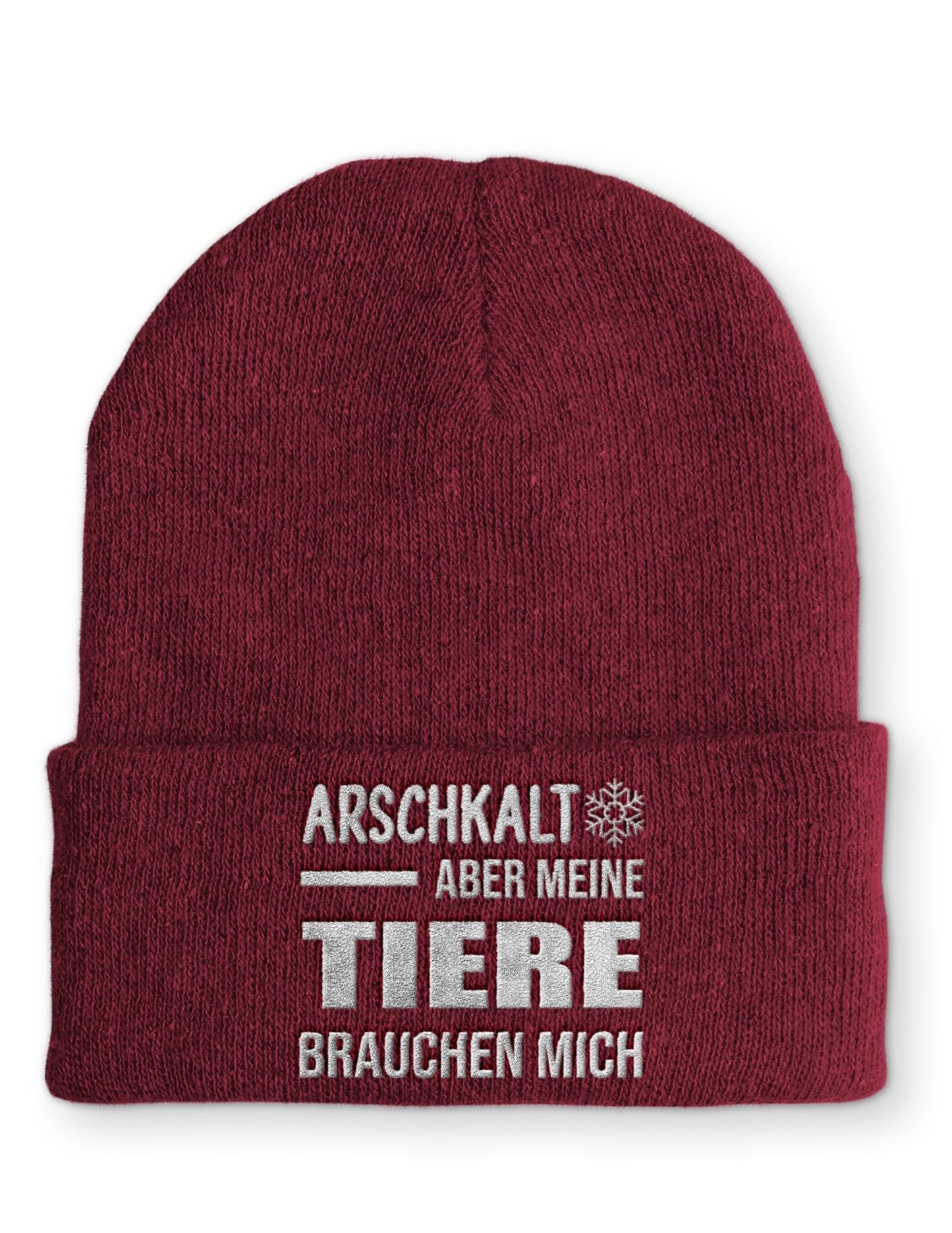 Arschkalt aber meine Tiere brauchen mich Beanie Mütze mit Spruch - tshirtladen - Mütze