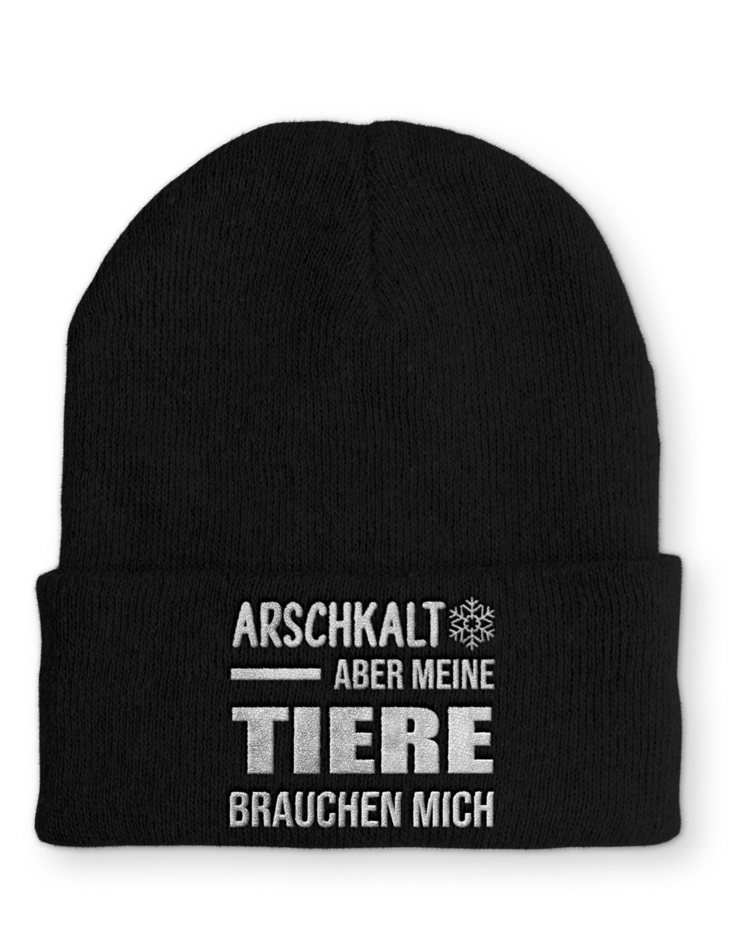 Arschkalt aber meine Tiere brauchen mich Beanie Mütze mit Spruch - tshirtladen - Mütze