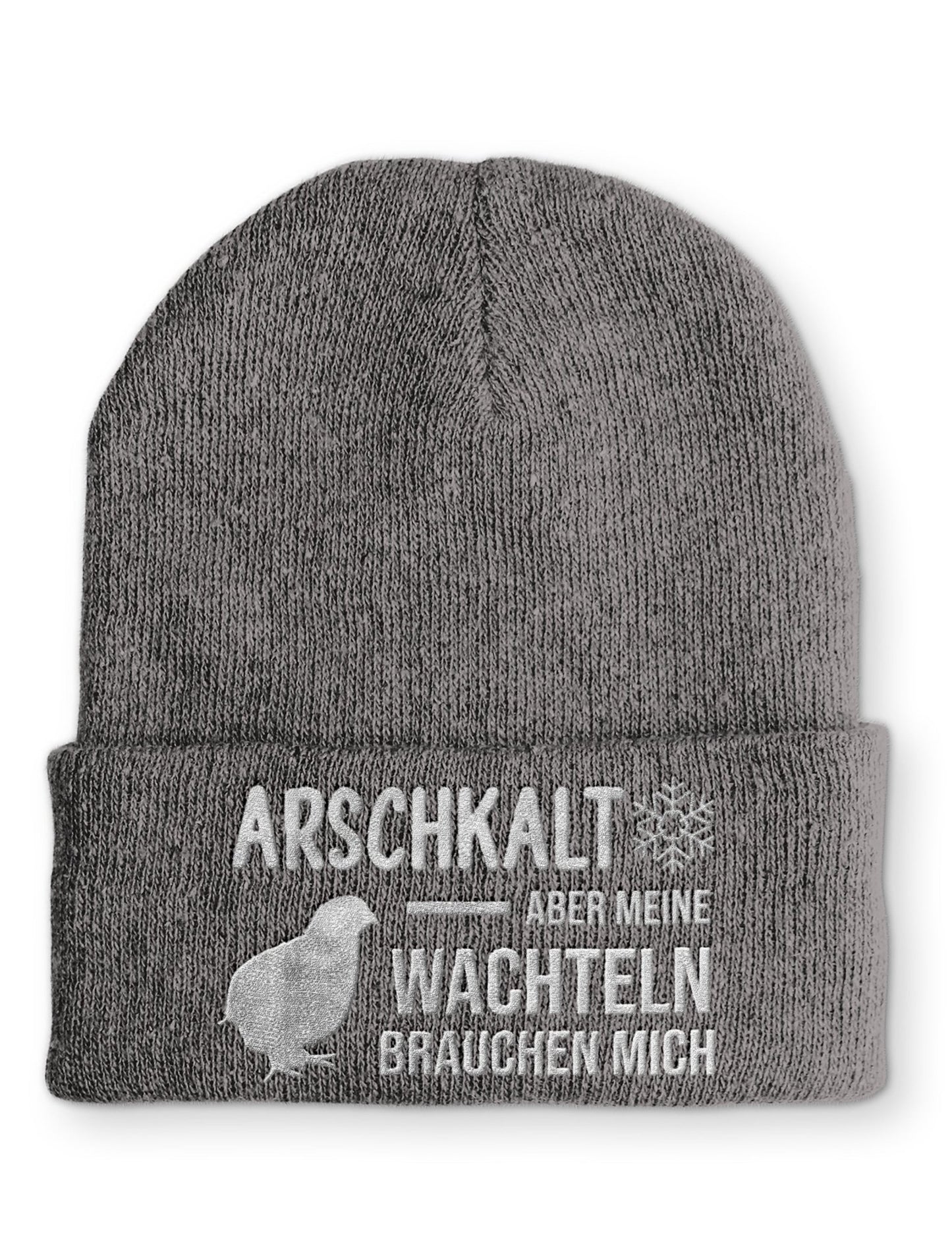 Arschkalt aber meine Wachteln brauchen mich Beanie Mütze mit Spruch - tshirtladen - Mütze