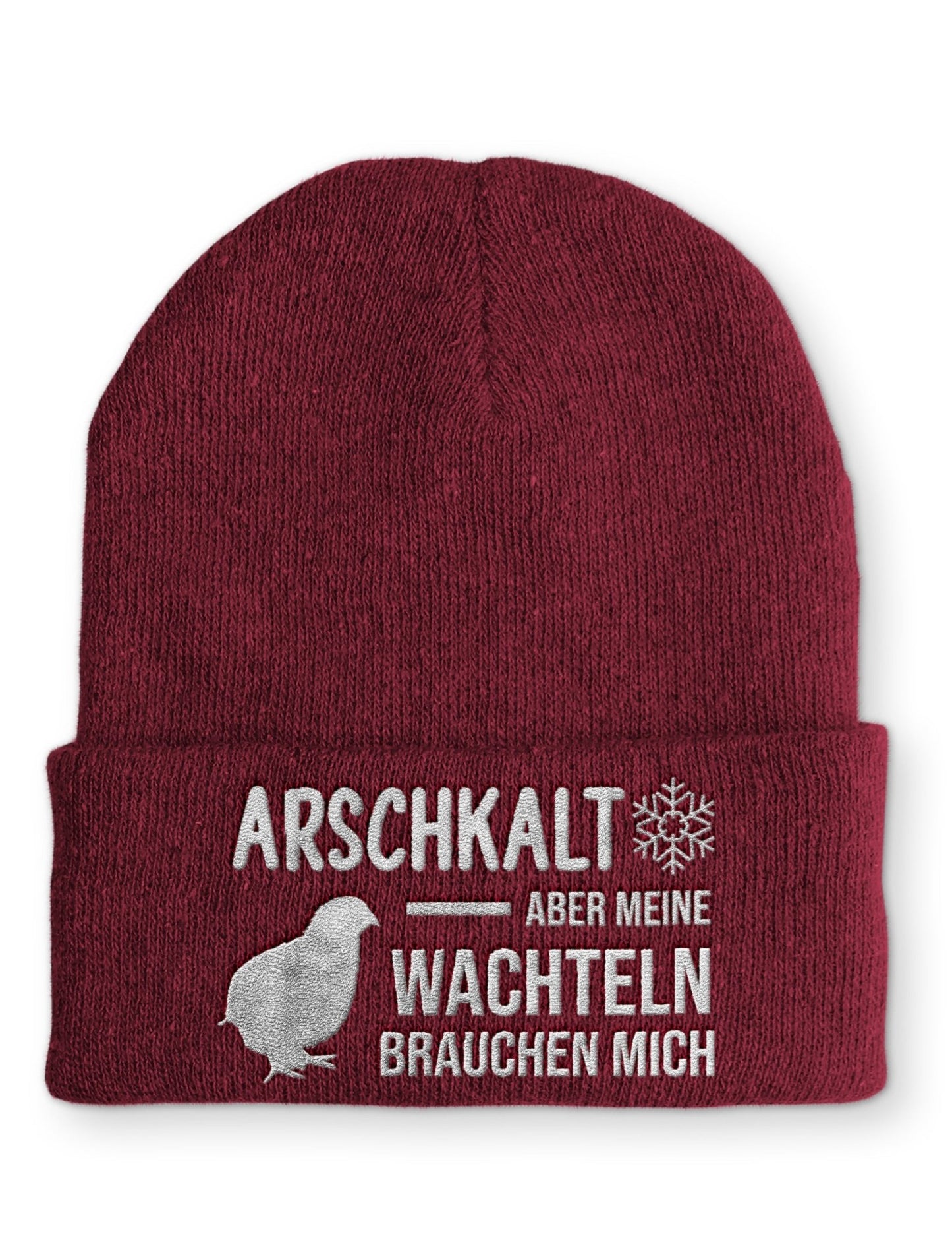 Arschkalt aber meine Wachteln brauchen mich Beanie Mütze mit Spruch - tshirtladen - Mütze