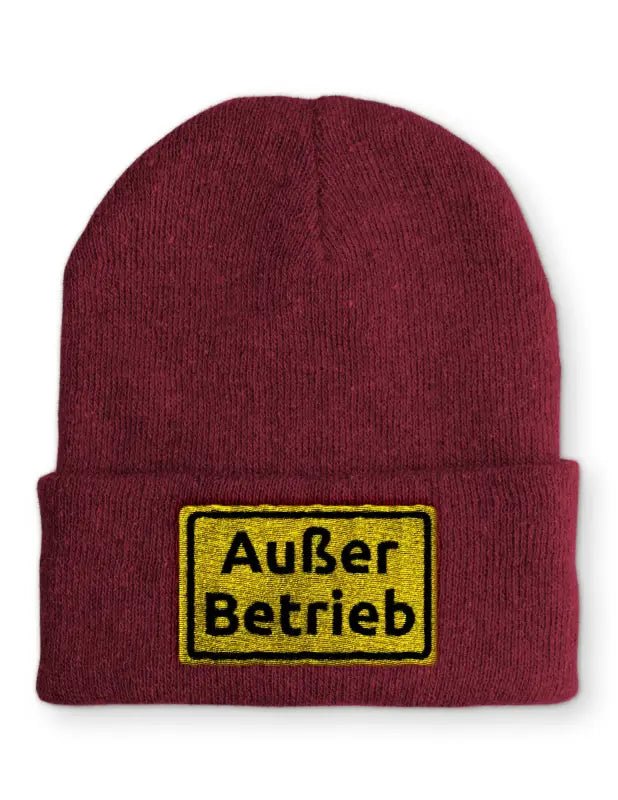 Außer Betrieb Wintermütze Spruchmütze Beanie perfekt für die kalte Jahreszeit - tshirtladen - 