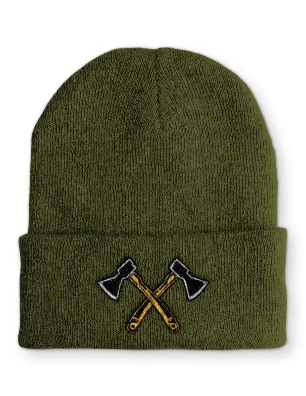 
                      
                        Axt Holzfäller Wintermütze Spruchmütze Beanie perfekt für die kalte Jahreszeit - Olive
                      
                    