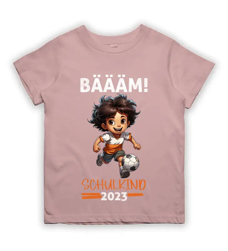 BÄÄM! Schulkind 2023 Jungs Kinder T - Shirt - 92 - 98 / Light Pink