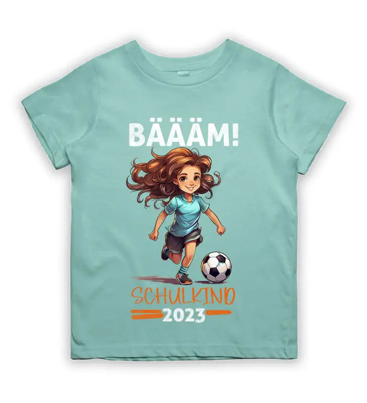 BÄÄM! Schulkind 2023 Mädchen Kinder T - Shirt - 92 - 98 / Light Blue