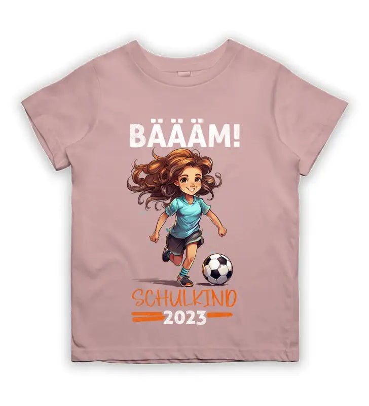 BÄÄM! Schulkind 2023 Mädchen Kinder T - Shirt - 92 - 98 / Light Pink