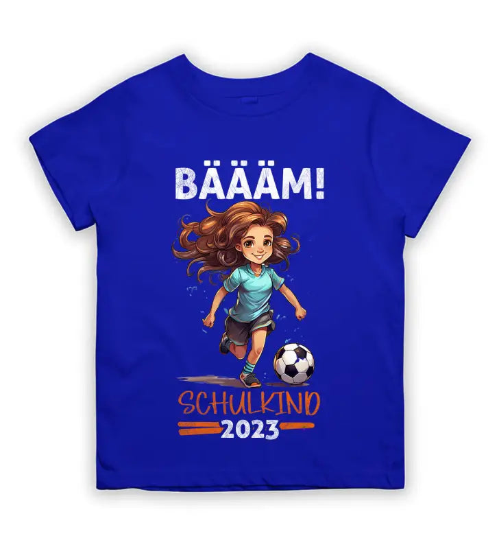 BÄÄM! Schulkind 2023 Mädchen Kinder T - Shirt - 92 - 98 / Royal