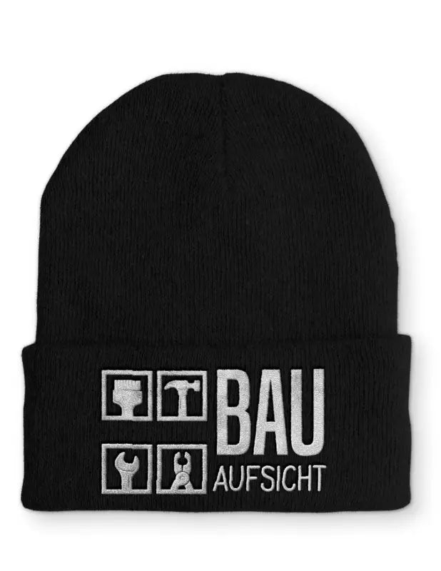 
                      
                        Bauaufsicht Statement Beanie Mütze mit Spruch - Black
                      
                    