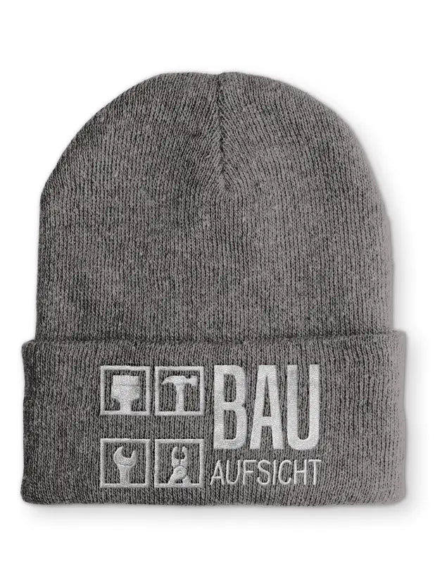 
                      
                        Bauaufsicht Statement Beanie Mütze mit Spruch - Grey
                      
                    