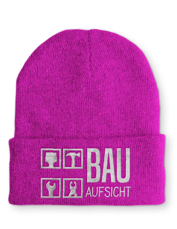 
                      
                        Bauaufsicht Statement Beanie Mütze mit Spruch - Pink
                      
                    