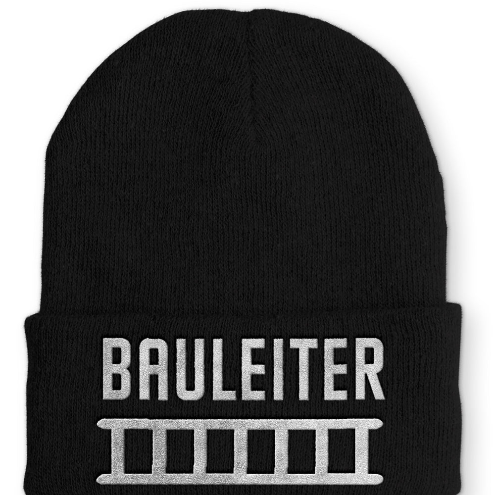 Bauleiter Beanie Mütze mit Spruch - Black - Mütze