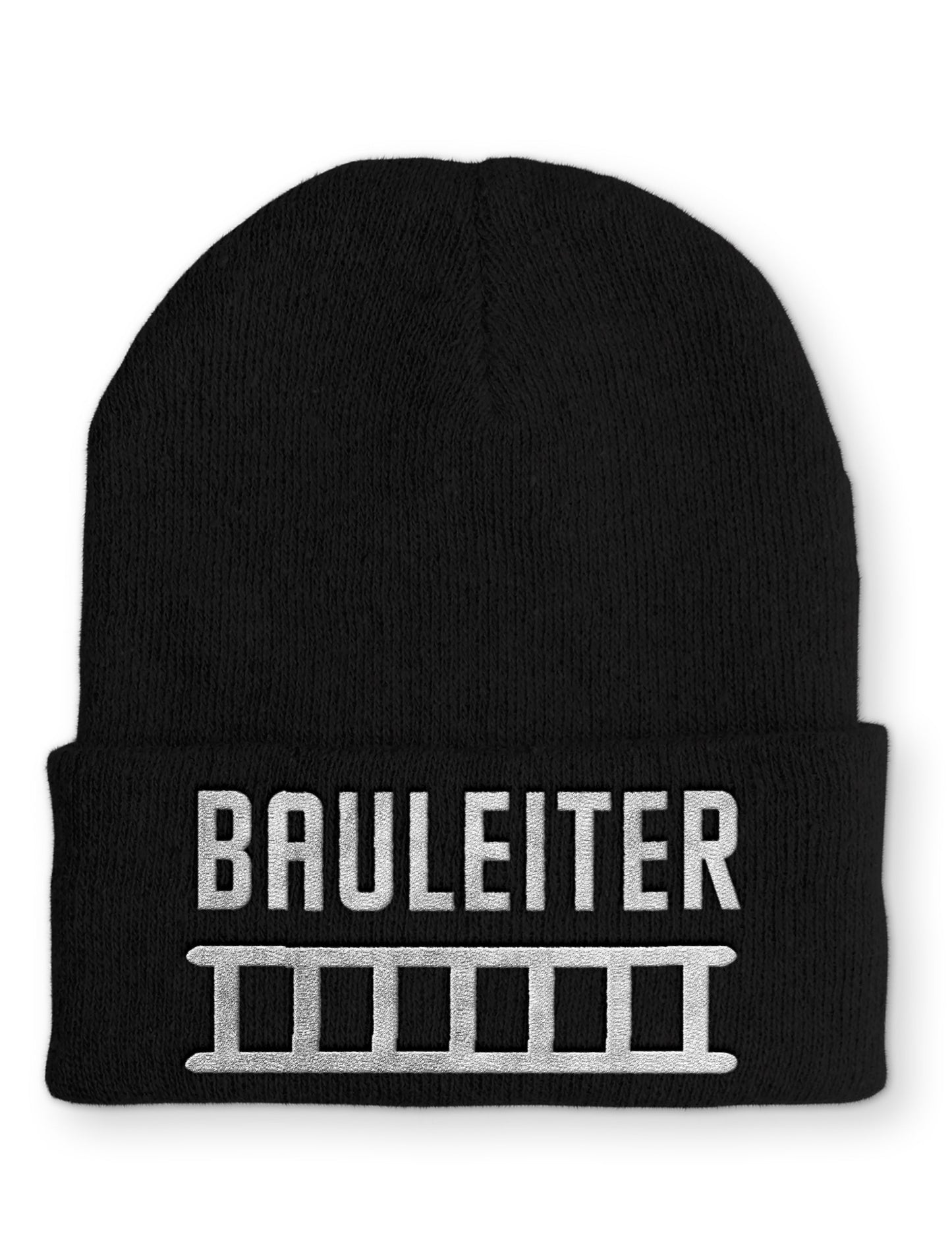 Bauleiter Beanie Mütze mit Spruch - Black - Mütze