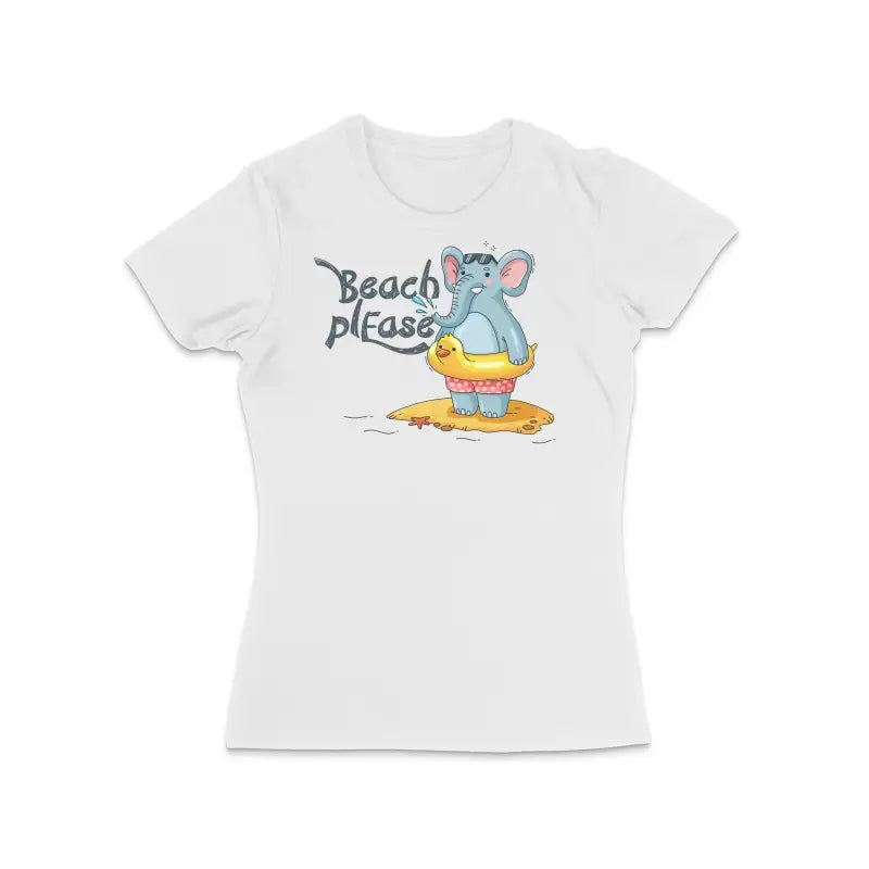 Beach Please Urlaub Statement Damen T - Shirt - S / Weiß