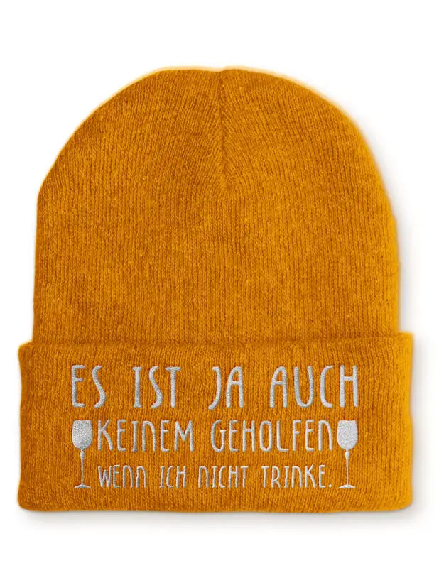 
                  
                    Beanie Mütze Es ist ja auch keinem geholfen wenn ich nicht trinke. Statement mit Spruch - Mustard
                  
                