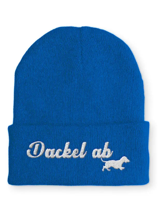 
                      
                        Beanie Mütze Dackel ab Dackelfan Statement mit Spruch
                      
                    