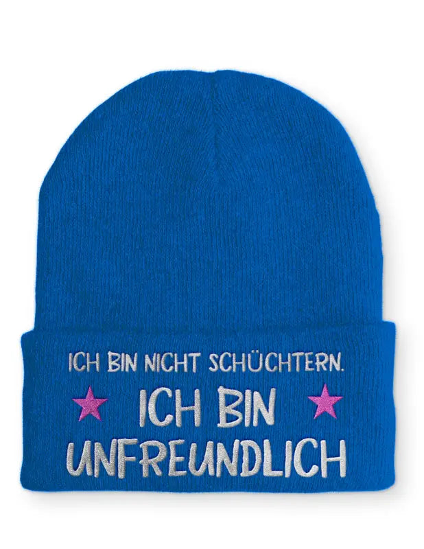 
                      
                        Beanie Mütze Ich bin nicht schüchtern. unfreundlich Statement mit Spruch
                      
                    