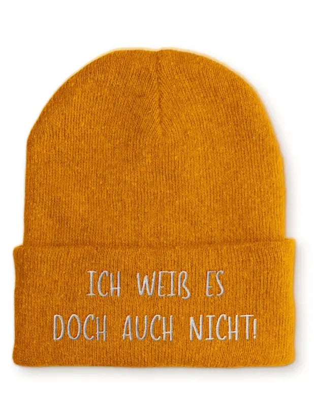 
                      
                        Beanie Mütze Ich weiß es doch auch nicht! Statement mit Spruch - Mustard
                      
                    