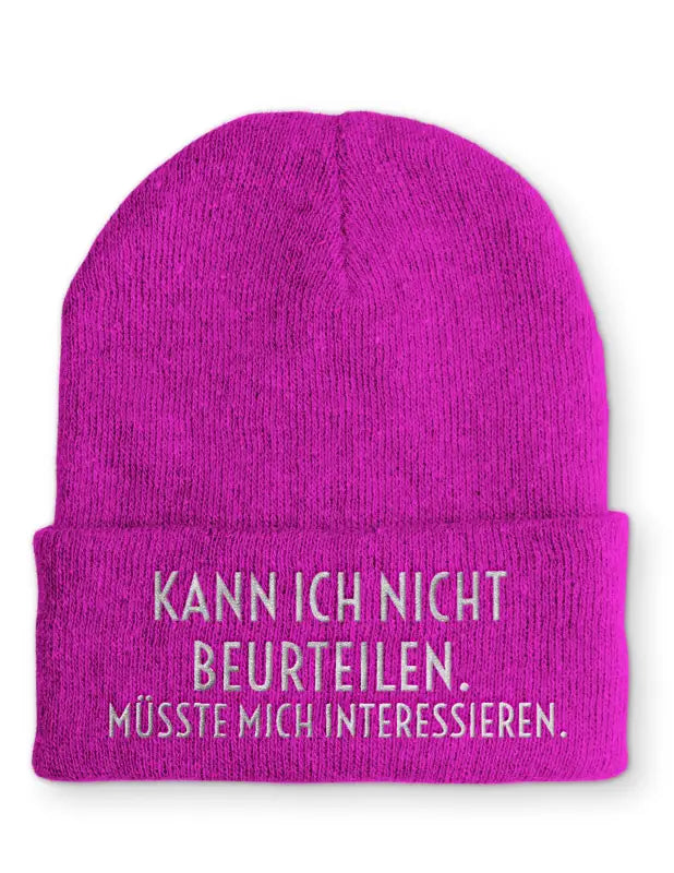 
                      
                        Beanie Mütze Kann ich nicht beurteilen. Müsste mich interessieren. Statement mit Spruch - Pink
                      
                    