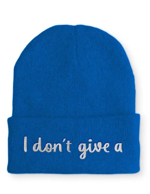 Beanie Mütze I don´t give a Statement Beanie Mütze mit Spruch - tshirtladen - Mütze