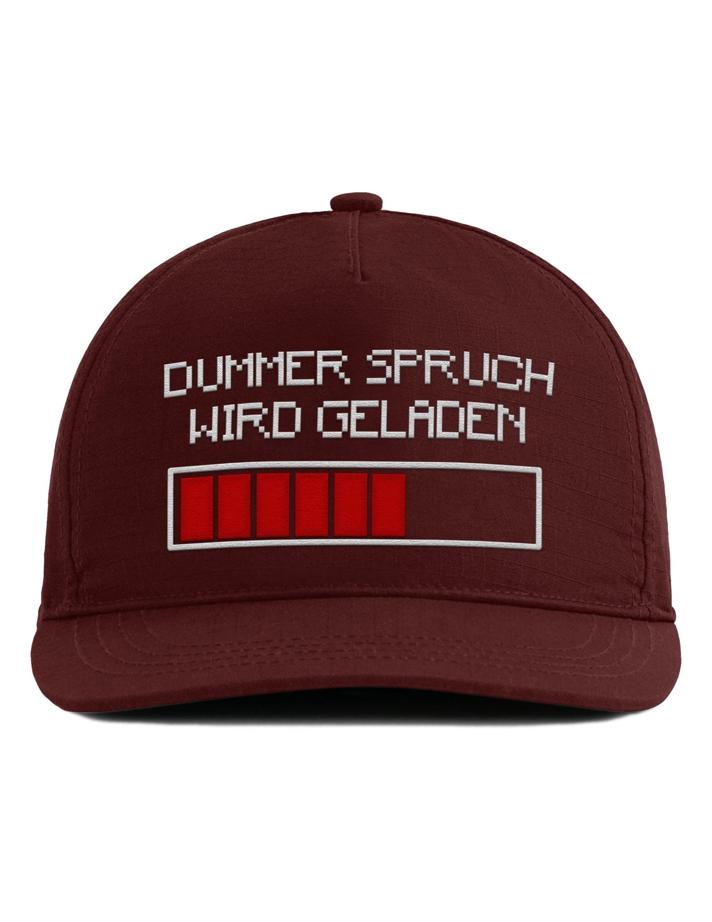 Bestickte Snapback Cap – Dummer Spruch wird geladen – Unisex - tshirtladen - Cap