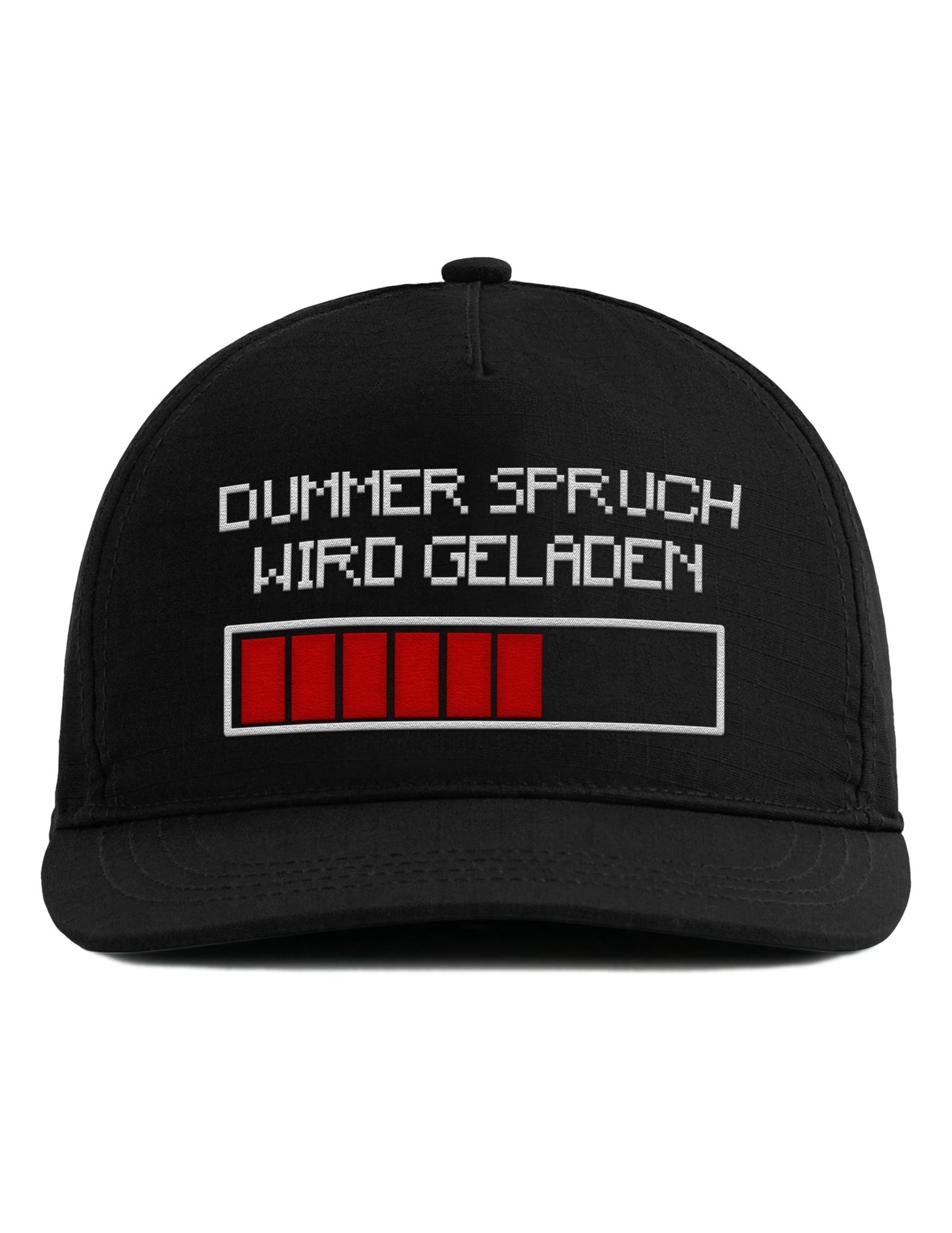 Bestickte Snapback Cap – Dummer Spruch wird geladen – Unisex - tshirtladen - Cap