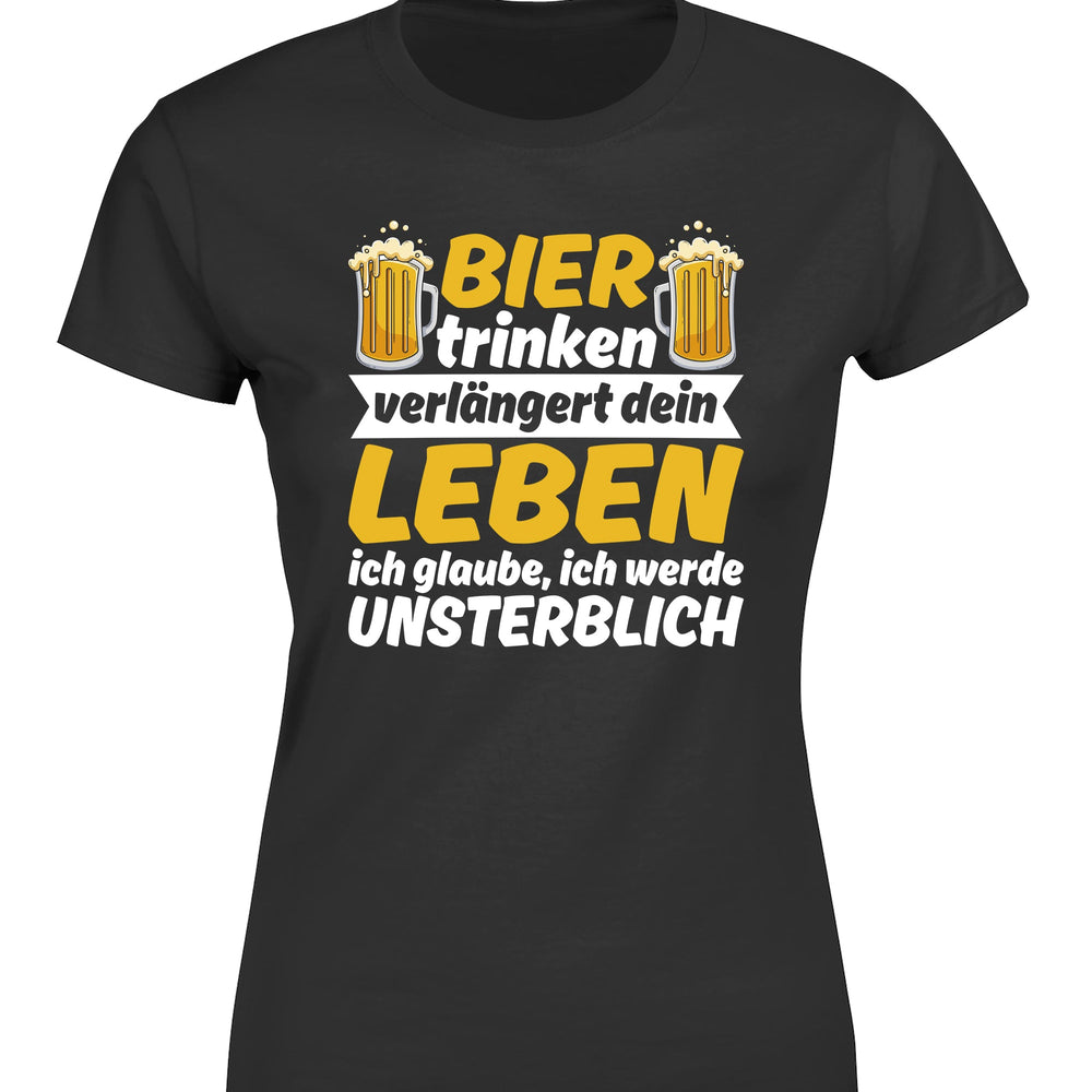 
                      
                        Bier trinken verlängert dein Leben Damen T-Shirt
                      
                    