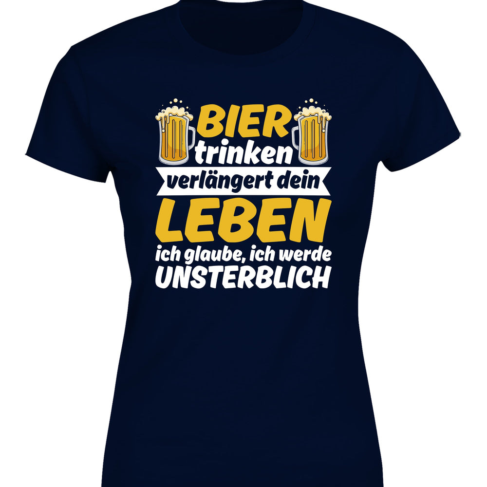 
                      
                        Bier trinken verlängert dein Leben Damen T-Shirt
                      
                    