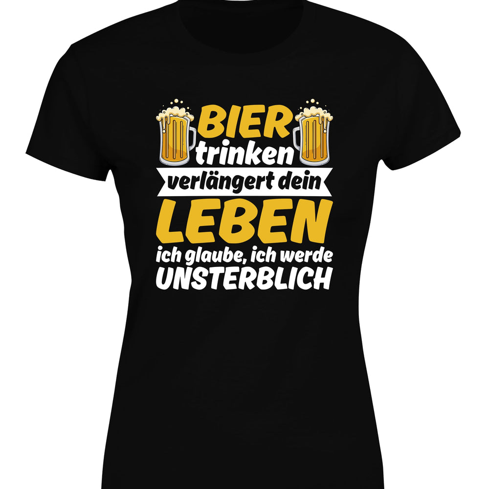 
                      
                        Bier trinken verlängert dein Leben Damen T-Shirt
                      
                    