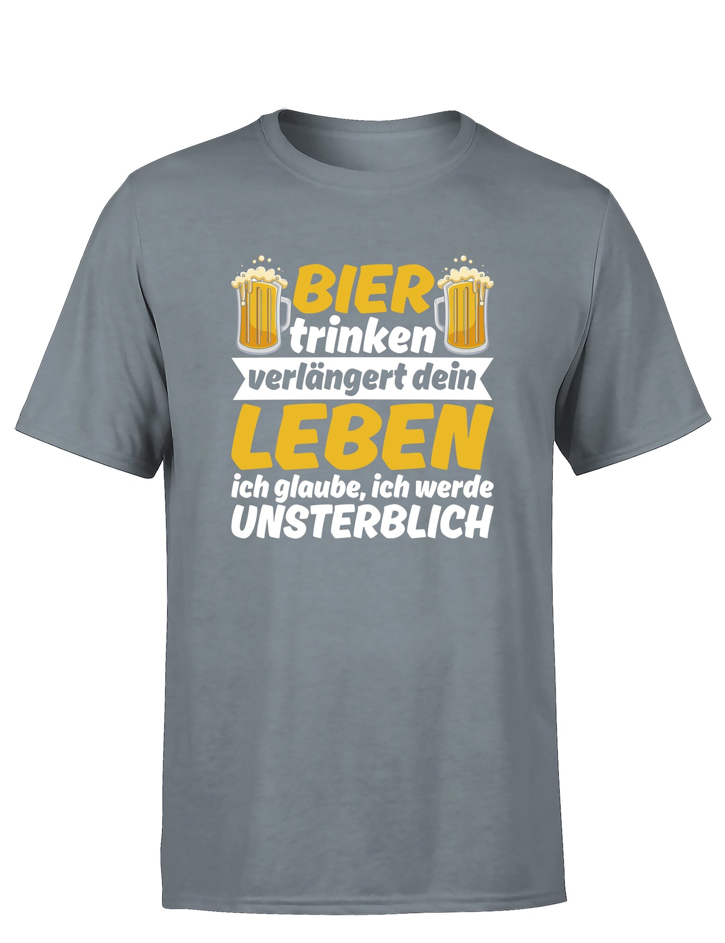 Bier trinken verlängert dein Leben Herren T-Shirt