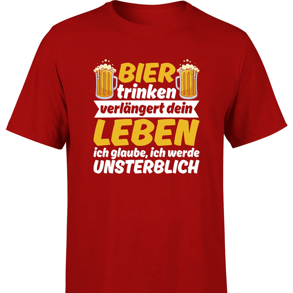 
                      
                        Bier trinken verlängert dein Leben Herren T-Shirt
                      
                    