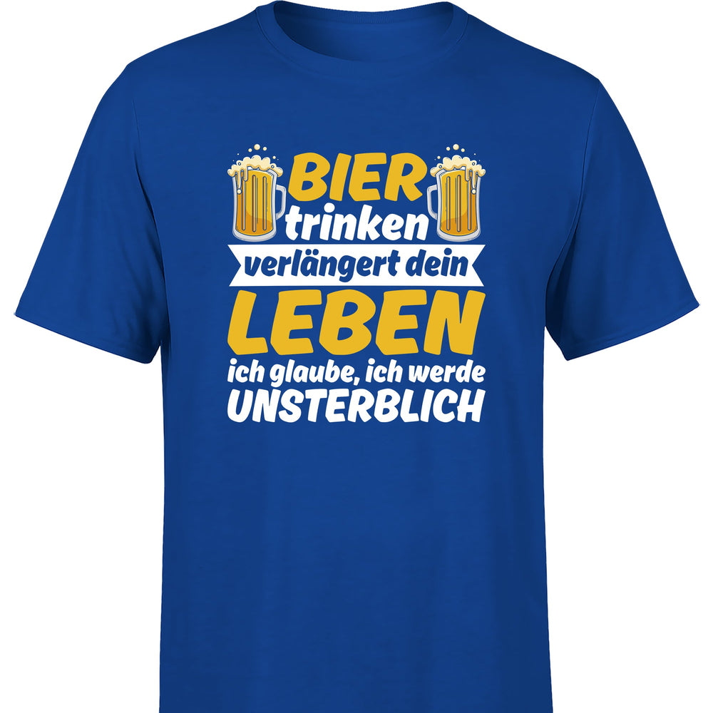 
                      
                        Bier trinken verlängert dein Leben Herren T-Shirt
                      
                    