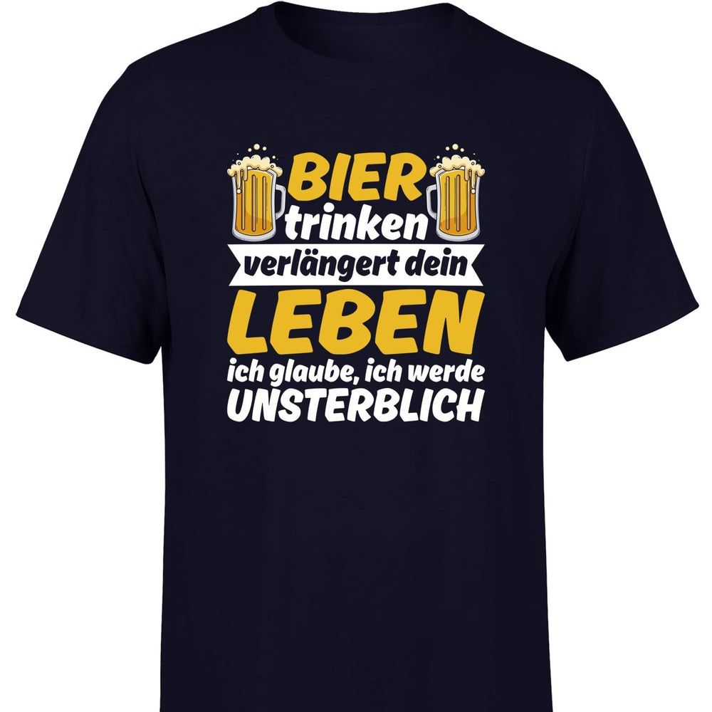 
                  
                    Bier trinken verlängert dein Leben Herren T-Shirt - tshirtladen - T-Shirt
                  
                