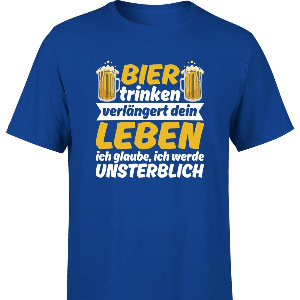 
                  
                    Bier trinken verlängert dein Leben Herren T-Shirt - tshirtladen - T-Shirt
                  
                