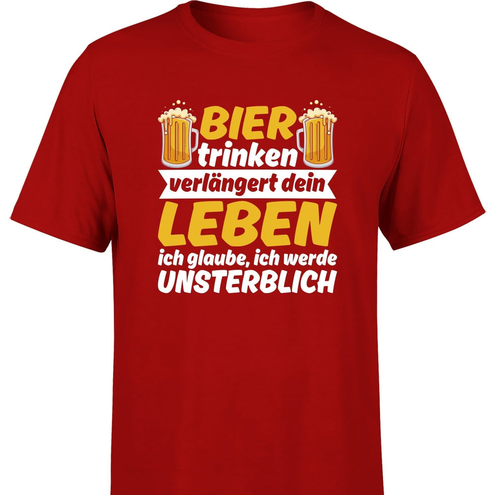 
                  
                    Bier trinken verlängert dein Leben Herren T-Shirt - tshirtladen - T-Shirt
                  
                