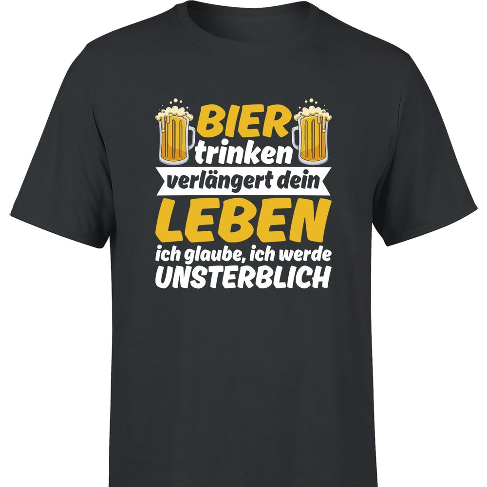 
                  
                    Bier trinken verlängert dein Leben Herren T-Shirt - tshirtladen - T-Shirt
                  
                